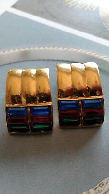 Vintage A Clip Con Strass Blu, Rosso, Verde Stile Anni 50