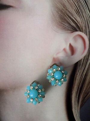 orecchini vintage anni 60 a clip fiorellini