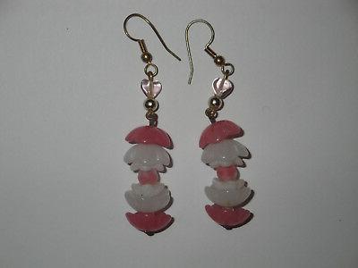 orecchini vintage pendenti in vetro originale fiori