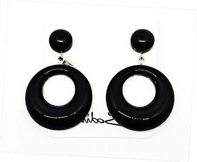 orecchino a perno con cerchio nero art