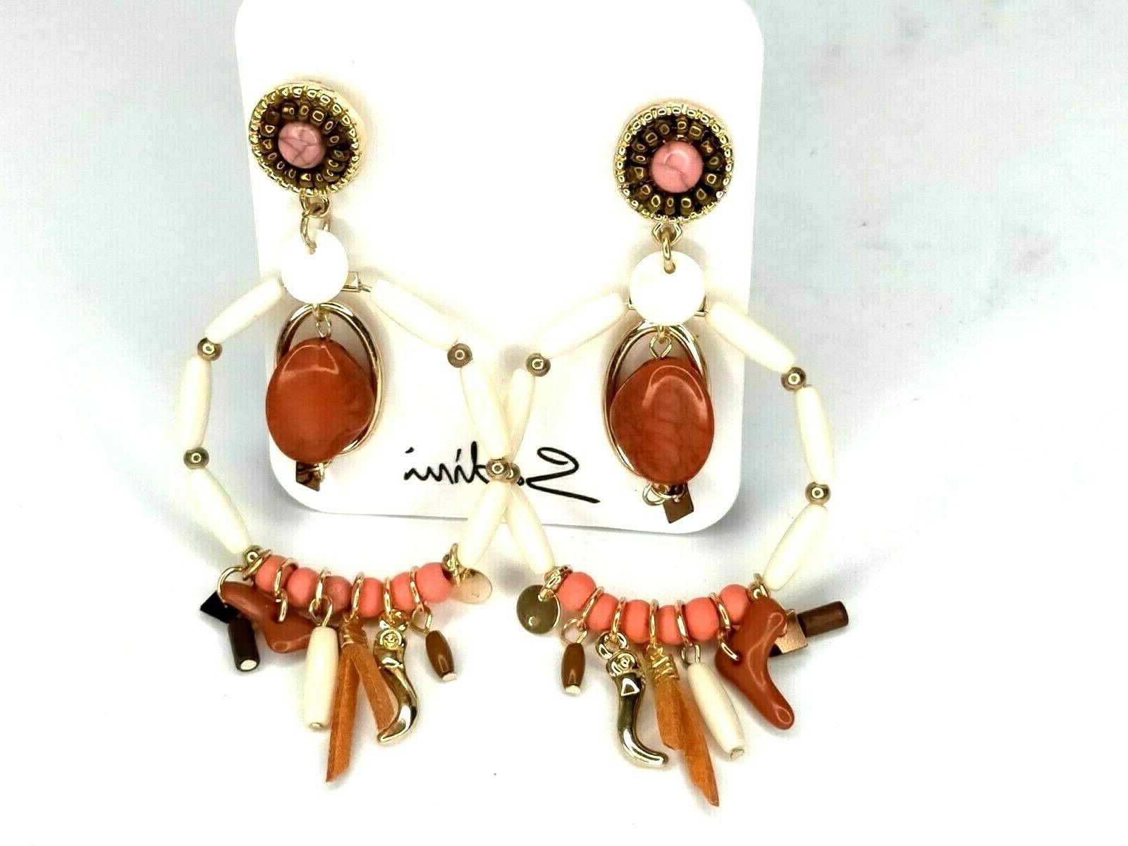 orecchino a perno con cerchio pendente