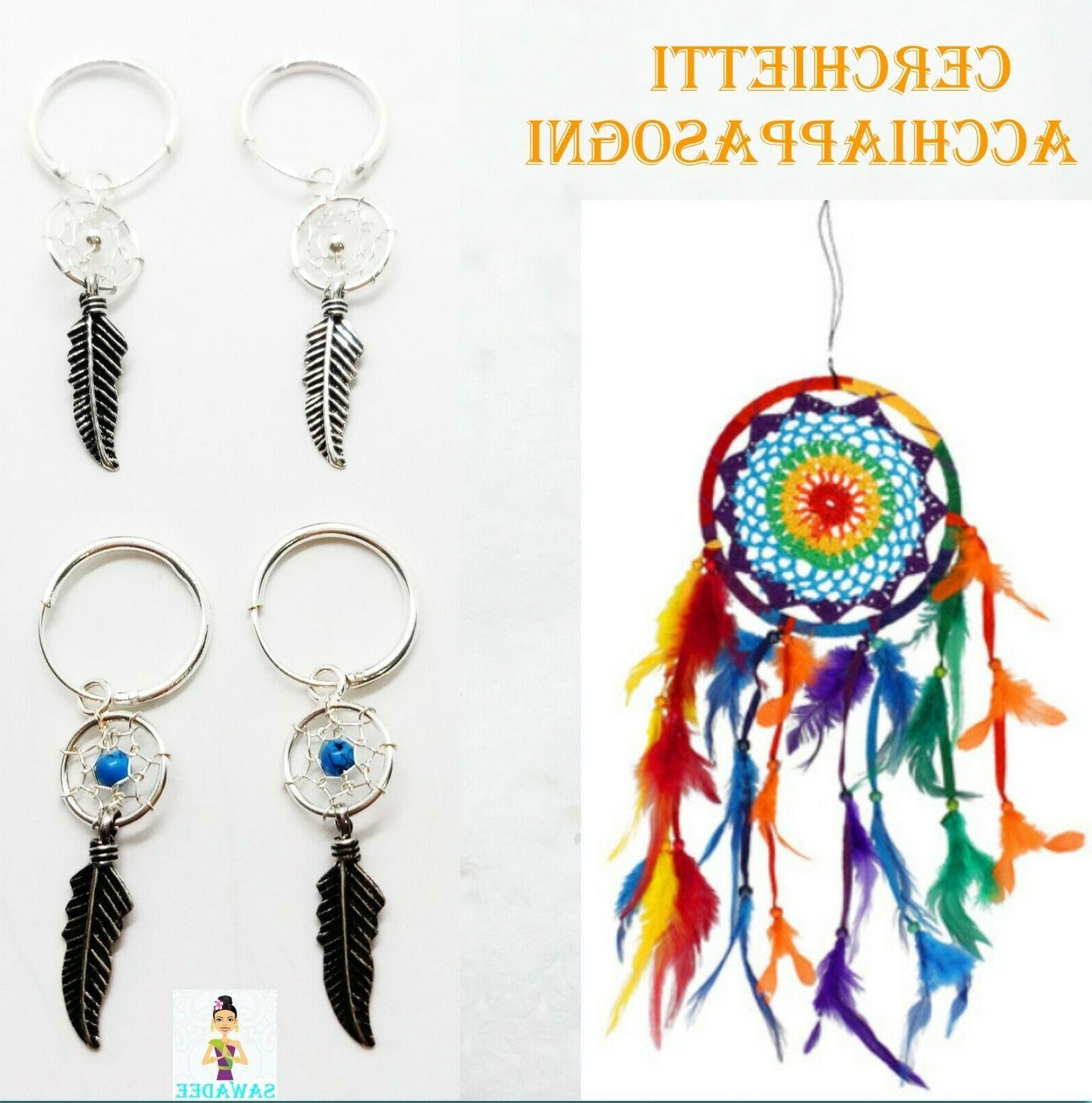 orecchino cerchietto cerchio acchiappasogni dream catch in