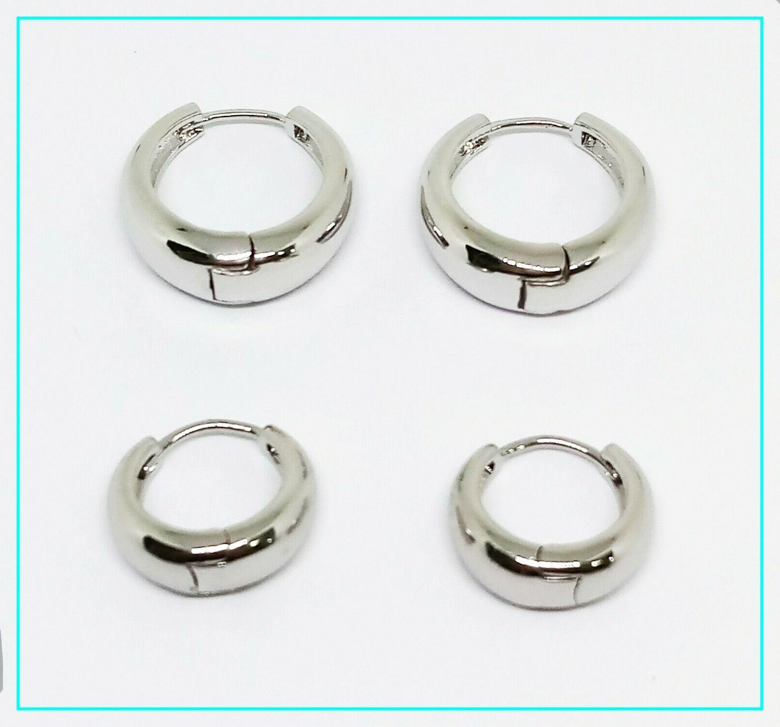 orecchino cerchio uomo donna argento bombato modello