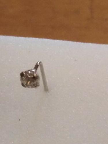 orecchino da naso con zircone bianco in