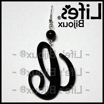 orecchino donna iniziale lettera c plexiglass pendente