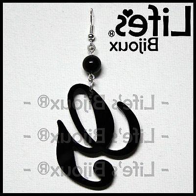 orecchino donna iniziale lettera g plexiglass pendente