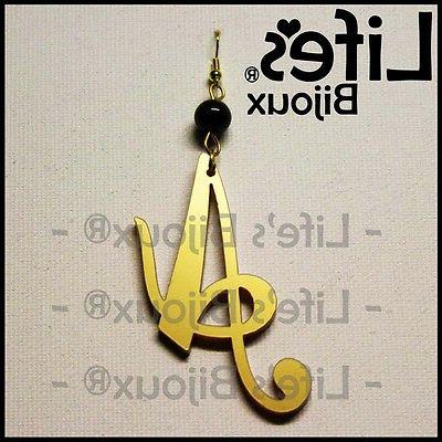 orecchino donna iniziale lettera plexiglass pendente alfabet