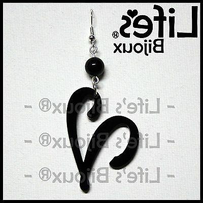 orecchino donna iniziale lettera v plexiglass pendente