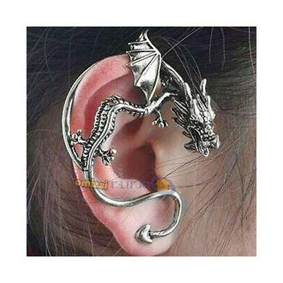 orecchino ear cuff earcuff sinistro fashion drago