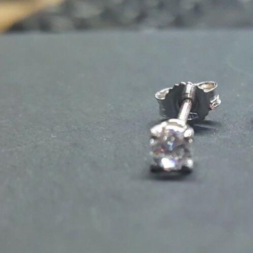 orecchino singolo oro 18 kt e diamante
