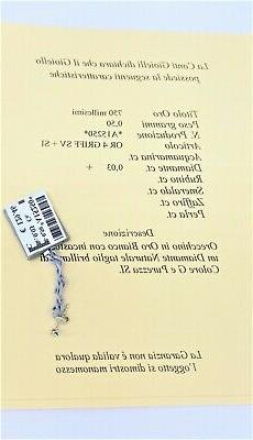 * ORECCHINO SINGOLO UOMO ORO BIANCO 18KT 750 PUNTO LUCE BRIL