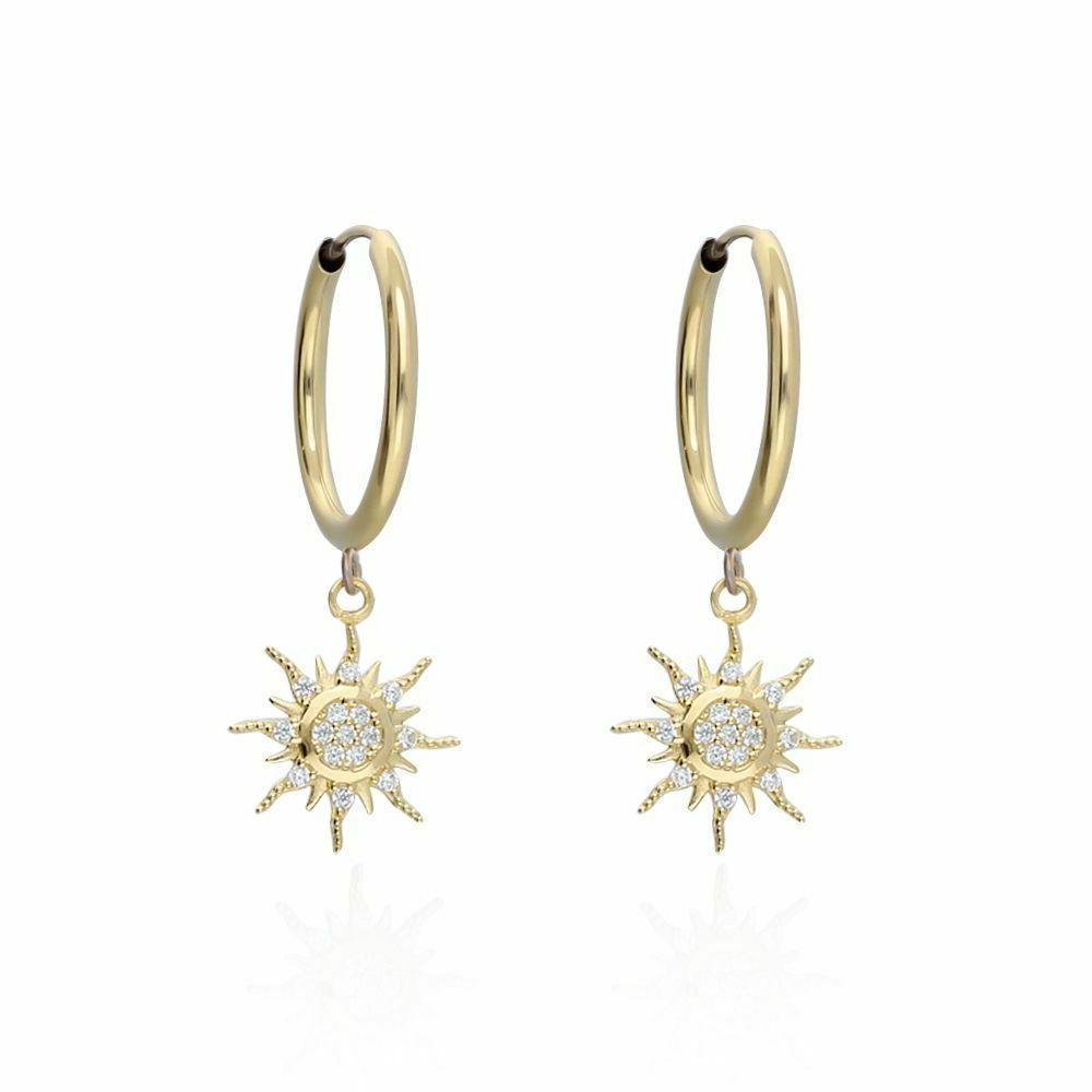 orechino cerchio e pendente oro giallo e