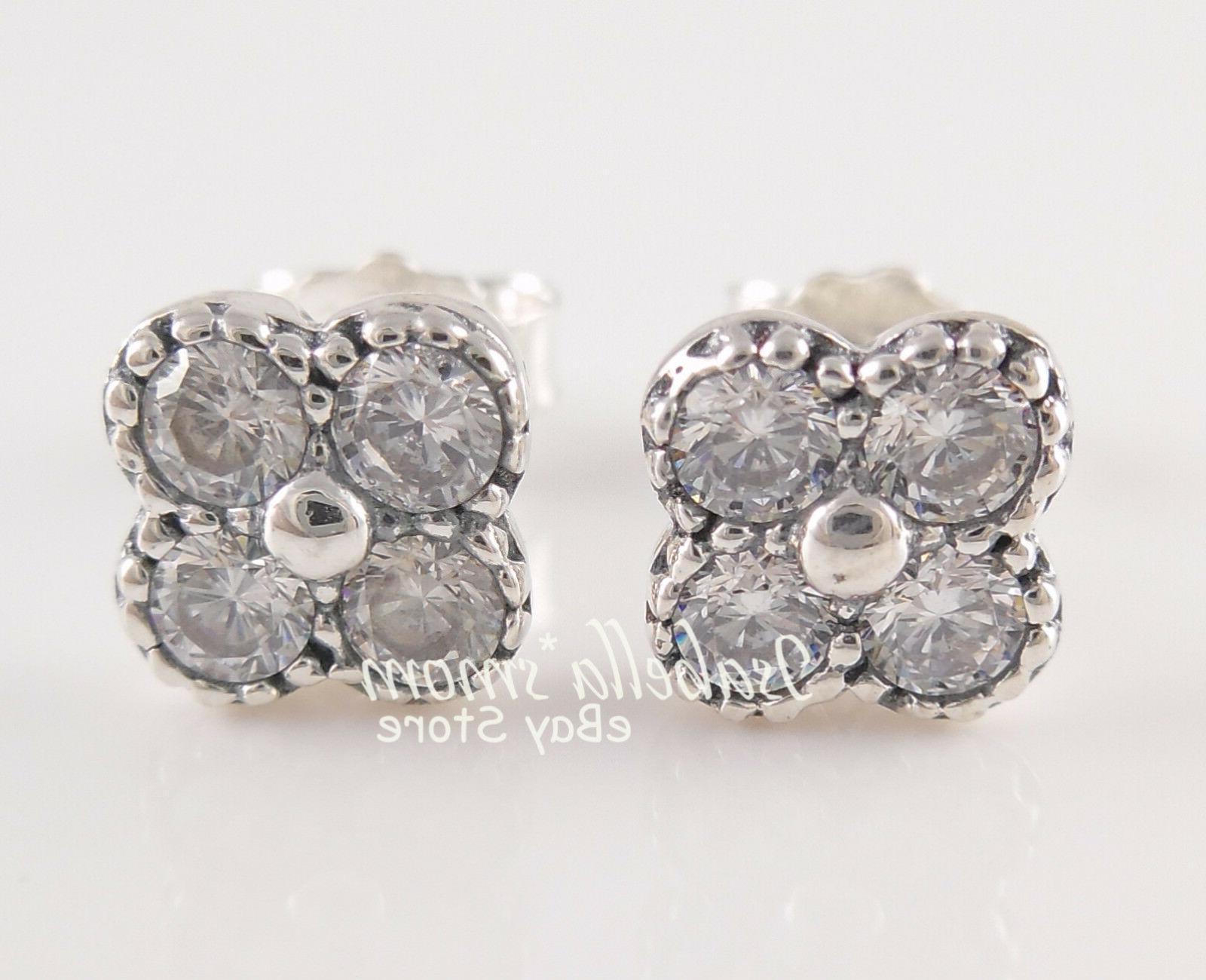 orientale fiore autentico trasparente orecchino 290647cz w