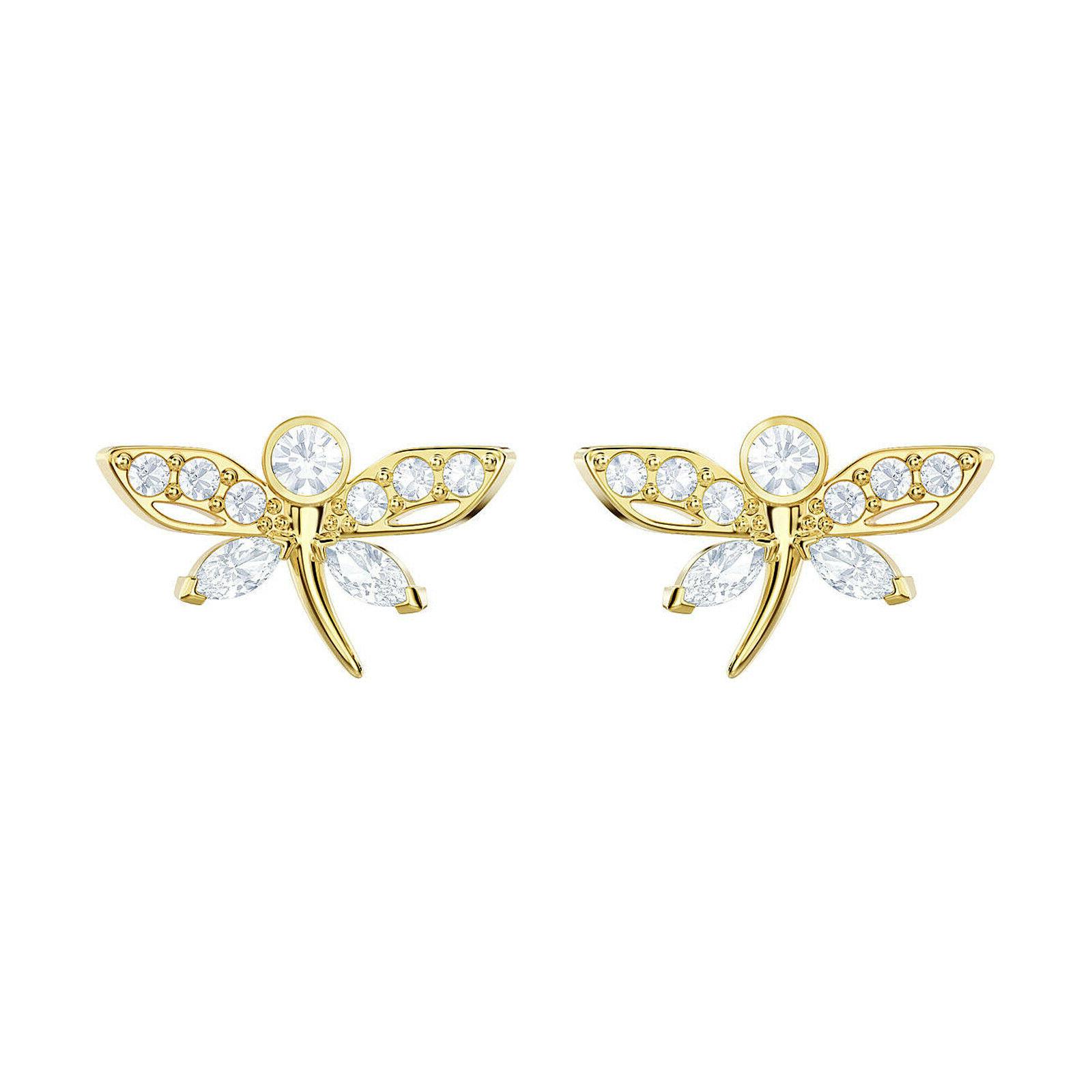 originali orecchini piccoli cristallo dragonfly stud origina