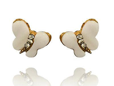 oro e bianco piccolo farfalle conchiglie borchie