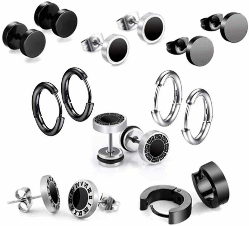 oumezon set di 8 paia orecchini a