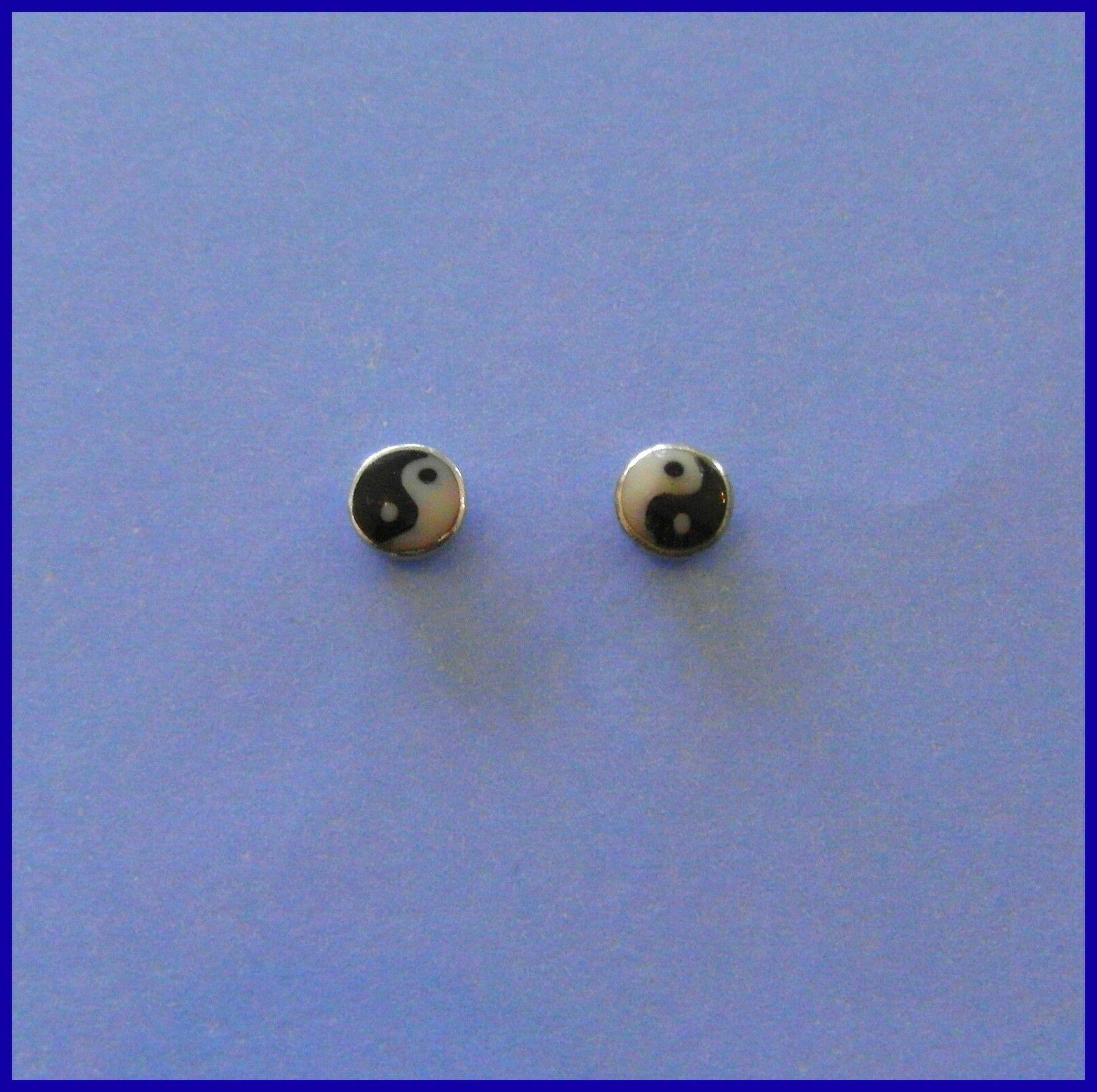 paio di argento 925 ying yang 3