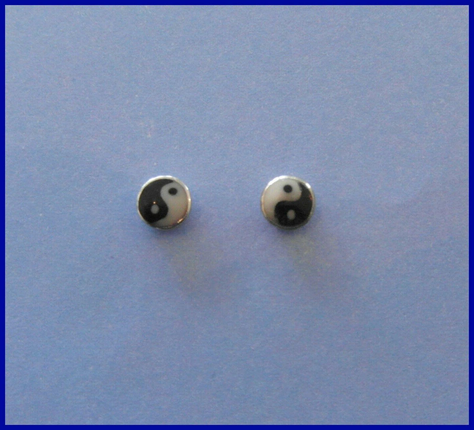 paio di argento 925 ying yang 4