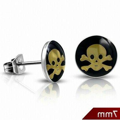 paio di orecchini uomo a perno in