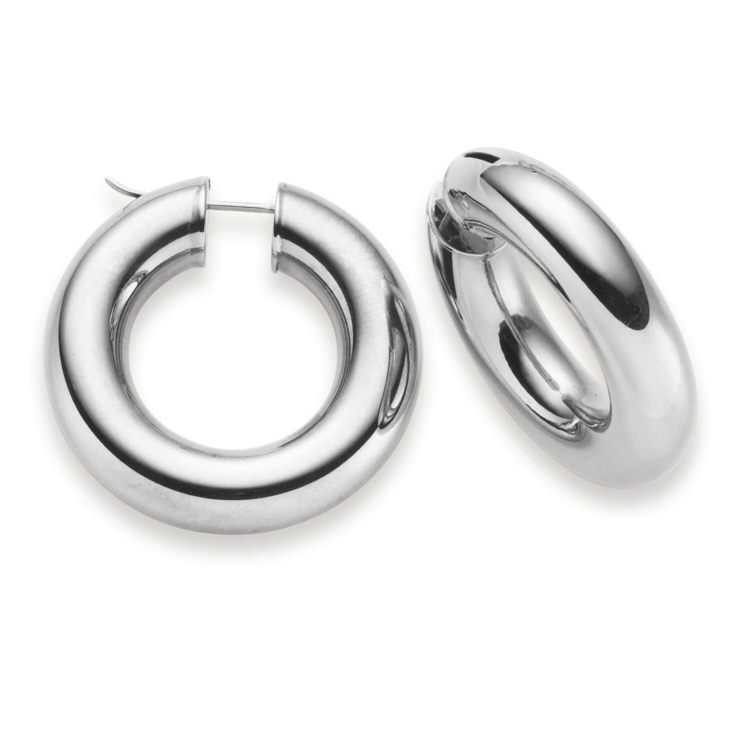 paio orecchini a cerchio 35x8mm di 585