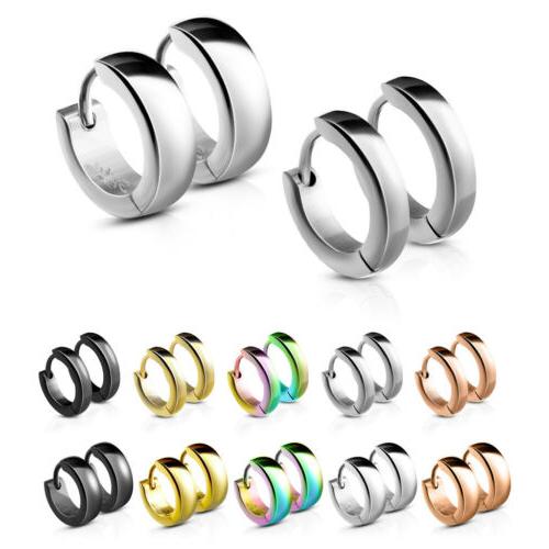 paio orecchini ad anello a bottone in