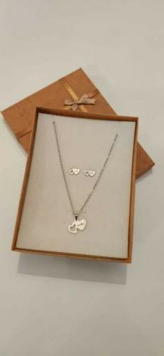 Per Donna Bambina In Acciaio Inox Ciondolo Cuore Love