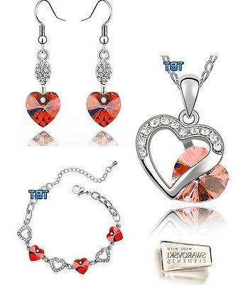 parure cuore hearts collana orecchini bracciale elements