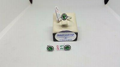 parure da donna orecchini e anello in