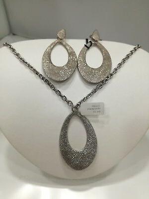 parure donna collana con orecchini in bronzo