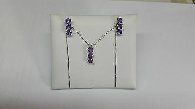 parure donna collana e orecchini con ametista