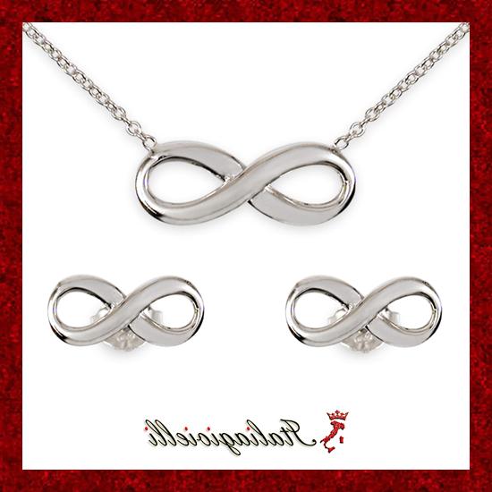 parure infinito collana e orecchini donna in