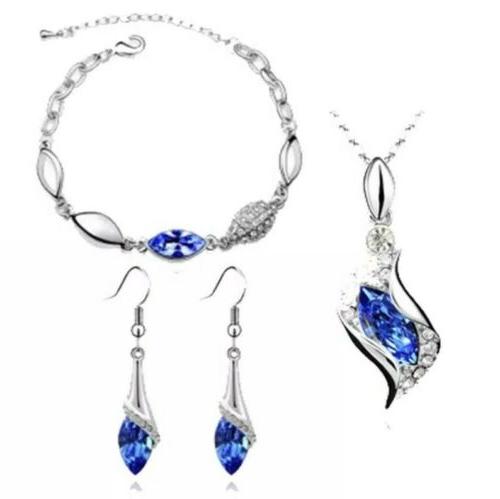 parure set donna collana orecchini pendenti bracciale