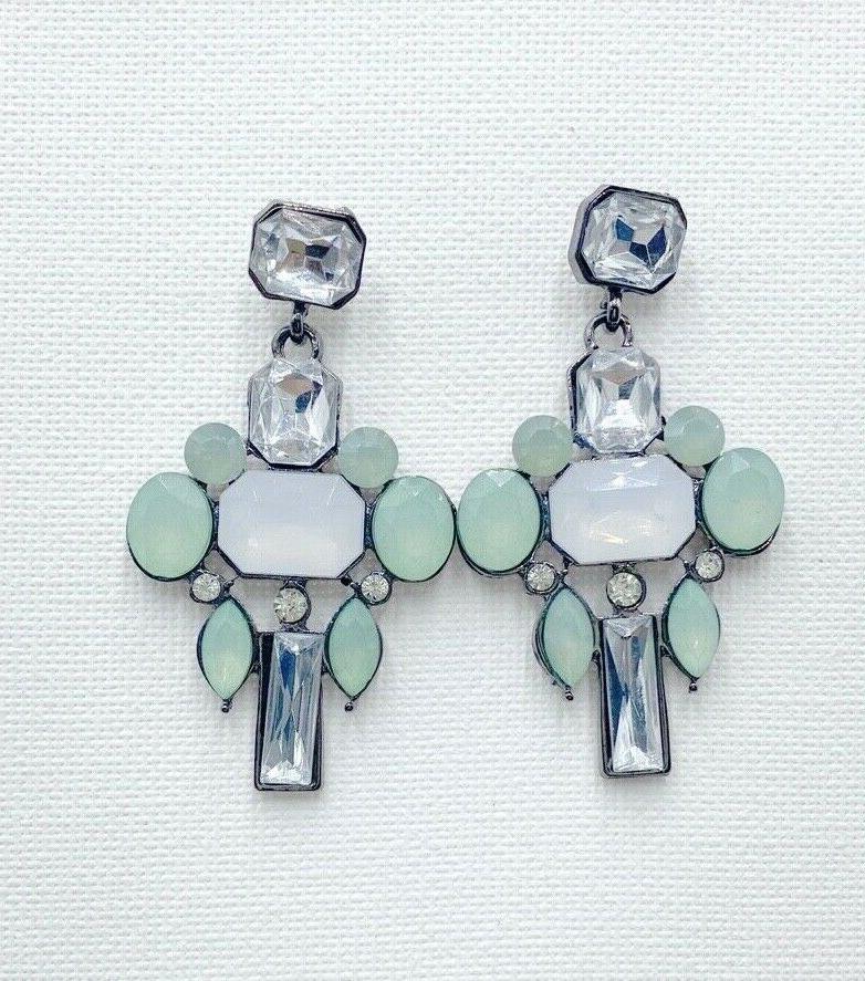 pendenti donna brillante verde e bianchi toggle