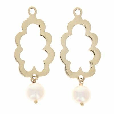 perle dentellata orecchino ciondoli 14k oro comporre