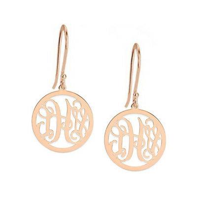 personalizzato fatto iniziali monogramma orecchini pendenti 