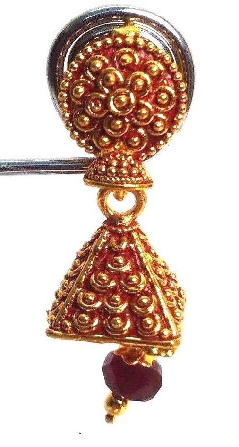 piccoli dorato ossidare orecchino jhumka jhumki matrimonio