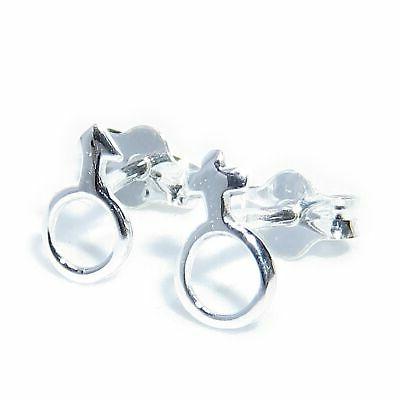 piccoli maschile e femminile argento massiccio orecchini