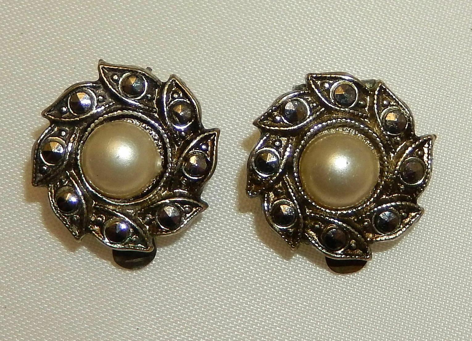 piccoli orecchini a clip vintage originale anni