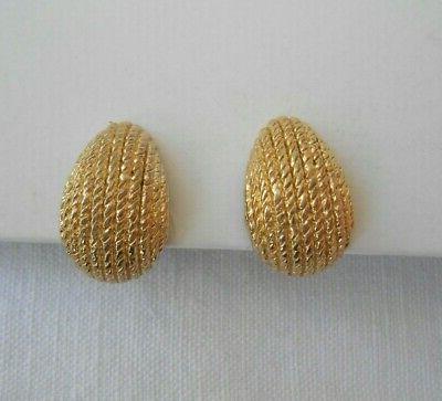 piccoli orecchini firmati metallo dorato chiusura a