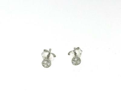 piccoli orecchini lobo punto luce vero argento