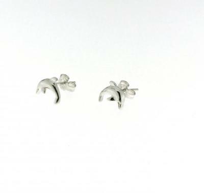 piccoli orecchini lobo vero argento 925 rodiato