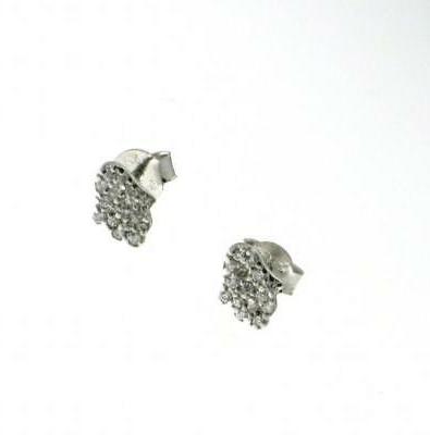 piccoli orecchini vero argento 925 rodiato mano