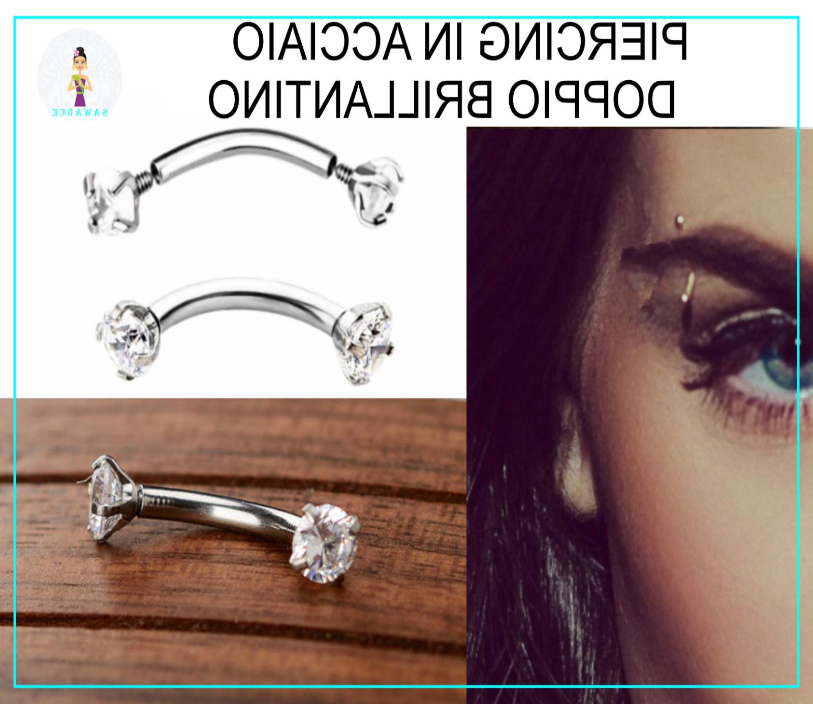 piercing acciaio chirurgico orecchino sopracciglio trago hel