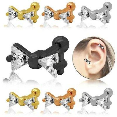 piercing orecchino helix fiocco trago cartilage barbell