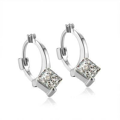 placcato oro bianco goccia zircone regalo donna
