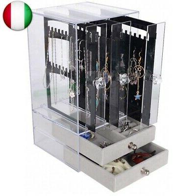 porta orecchini espositore organizer scatola cofanetti porta