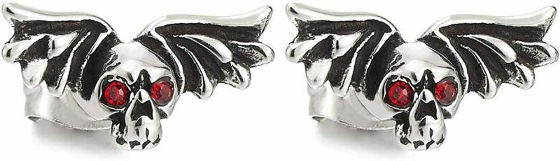 punk rock uomo donna annata pipistrello cranio