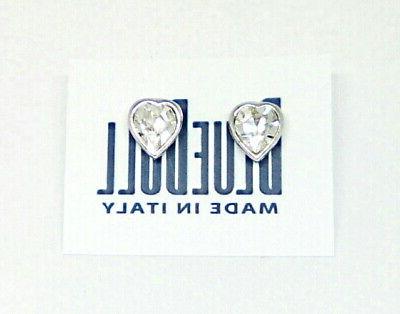 punto luce orecchini cuore donna rodio con