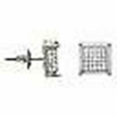 quadrato cubo dado diamante 9mm orecchini a