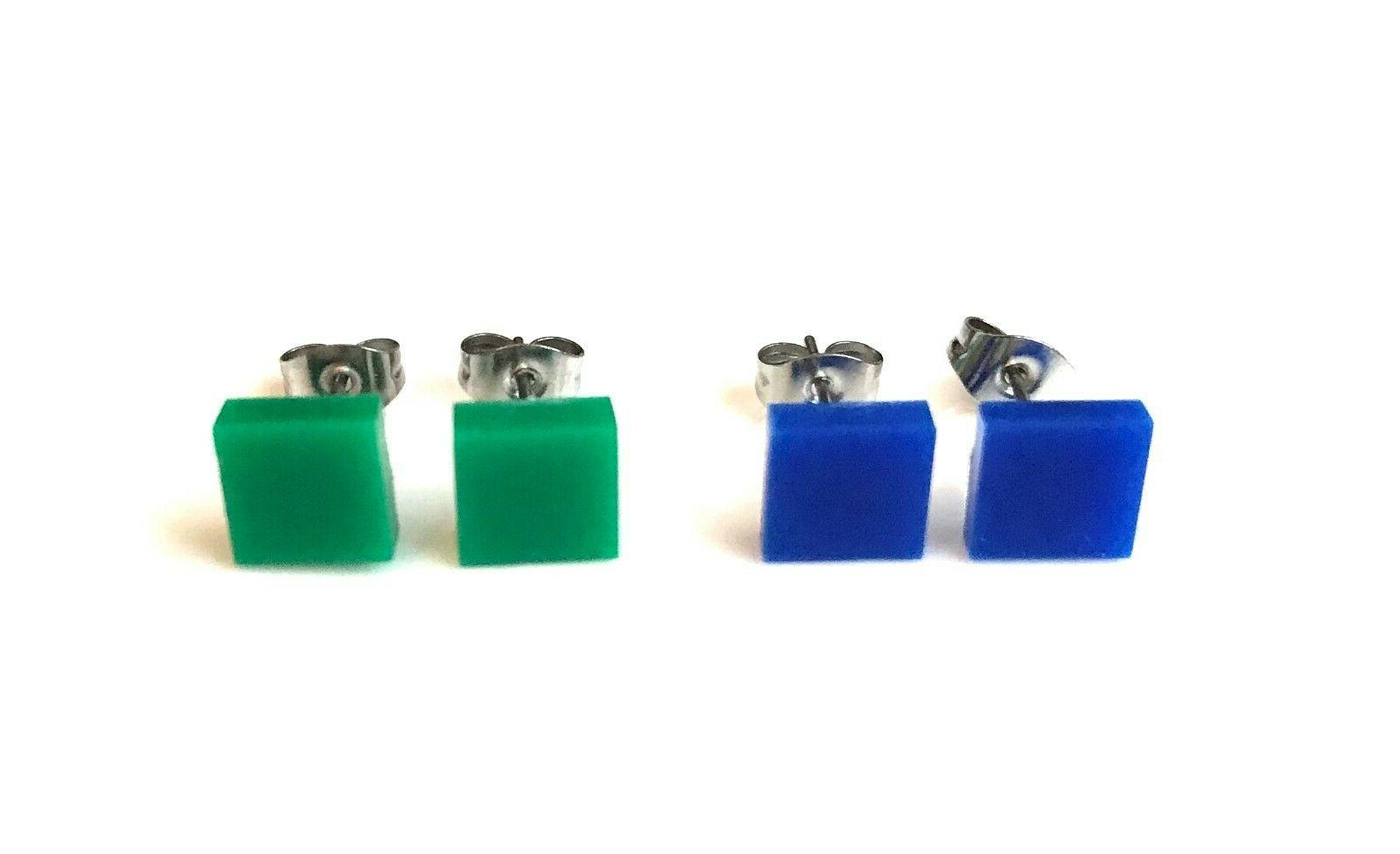 quadrato orecchio orecchini in acrilico 8mm su